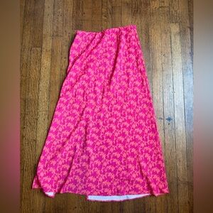 Lucy Paris Pink Floral Maxi Skirt
